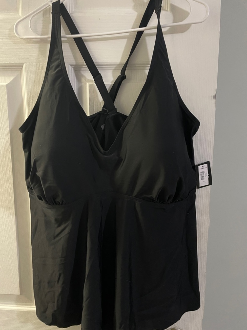 torrid Black V-Neck Tankini Swim Top